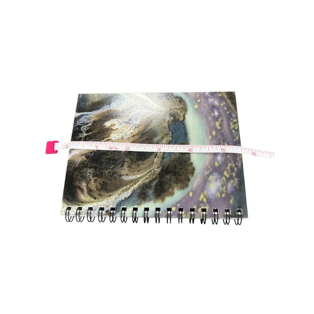 Super Unique Peacock Geode Spiral Notebook 4